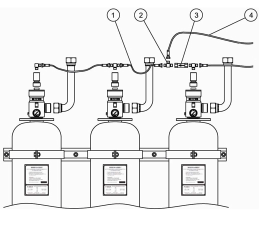 Построение пневмолинии газового пожаротушения